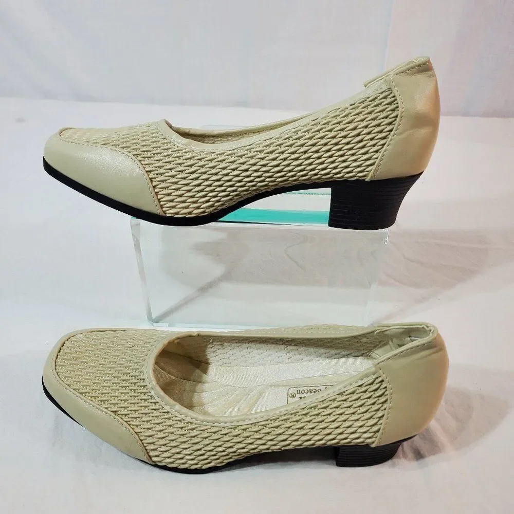 Comfort Well by Beacon Cream Pumps 8 M Womens